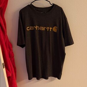Carhartt Charcoal Tee with Gold Logo